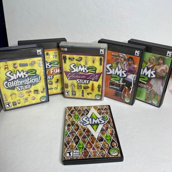 Lot of 6 Sims PC Games CD W/ MANUALS (1C-PCS23) - Picture 2 of 9